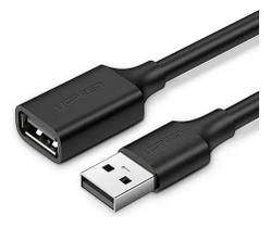 Cabo De Extensão Ugreen Usb Tipo A Macho P Fêmea 2m Preto Cabo De Extensão Ugreen Usb Tipo A Macho P Fêmea 2m Preto