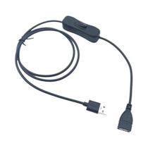 Cabo De Extensão USB 2.0 De 1m Com Interruptor ON/OFF, Extensor De Conector a Macho Para a Fêmea Cabo De Extensão USB 2.0 De 1m Com Interruptor ON/OFF, Extensor De Conector a Macho Para a Fêmea