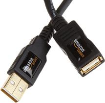 Cabo de extensão USB-A 2.0 Amazon Basics, pacote com 10, 2 m, preto
