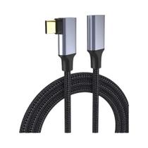 Cabo De Extensão Usb C De Alta Velocidade 5a Cotovelo De 90 Graus Pd100w Extensor Macho Para Fêmea