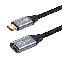 Cabo de extensão USB C Gen 2 100W USB-C 3.1 Tipo C Masculino para Cabo de Vídeo Feminino Tipo-C Cabo de dados extensor - 3m