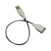 Cabo De Extensão USB Macho Para Fêmea De 28cm Com Adaptador De Ventilador Com Luz LED, Mangueira