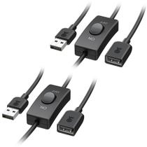 Cabo de extensão USB Matters, pacote com 2 unidades de 1 m com interruptor liga/desliga Cabo de extensão USB Matters, pacote com 2 unidades de 1 m com interruptor liga/desliga