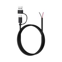 Cabo De Extensão USB Tipo-C Para Fio Nu De 2 Pinos 5V, Cabo De Alimentação Para Reparo E