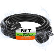 Cabo de extensão USEDOM 6FT IPX6 impermeável 16AWG 10A 1250W