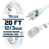 Cabo de extensão YOJOE 20 pés 12 calibre 15A 125V interno/externo