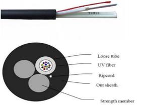 Cabo de Fibra Óptica AS80 12FO Para Uso Externo - 100 Metros - RB TRONICS