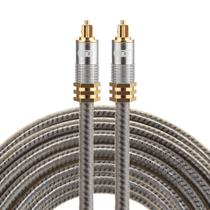 Cabo de fibra óptica EMK OD8,0 mm banhado a ouro Toslink 5 m macho para