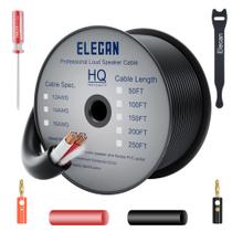 Cabo de fio de alto-falante Elecan Pro Series 12/2 150 pés, calibre 12 AWG