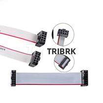 Cabo De Fita Plana Cinza JTAG ISP Com Passo De 2,54mm Para Conector IDC DC3 F/F FC-6/8/10/.../50