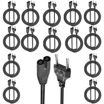 Cabo De Força 1m Tipo Oitinho Bivolt Para Rádio Kit Com 15