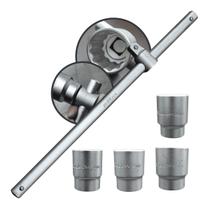 Cabo De Força 3/4 com Soquetes 30 32 36 38mm Estriado 3/4 Noll Prateado