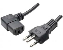 CABO DE FORCA AC PADRAO 2P+T 90 graus 10A 1,50 metros CABO DE FORCA AC PADRAO 2P+T 90 graus 10A 1,50 metros