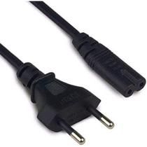 Cabo de Força Bipolar Compatível para TV, Rádio, PS3, PS4 e Impressora 1,5m 250V 2,5A