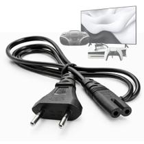 Cabo de força Bipolar Padrão (8) 10A 1,5mt para Rádio, TV, Vídeo Game, PS2, Som 2 Pinos Universal Cabo de força Bipolar Padrão (8) 10A 1,5mt para Rádio, TV, Vídeo Game, PS2, Som 2 Pinos Universal