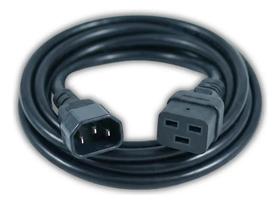 Cabo De Força C13 Macho/10a Para C19 Fêmea/16a - 1,8mts Preto