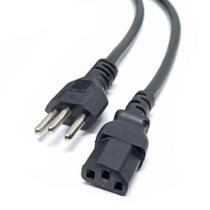Cabo de Força C13 x Padrão NBR 3 pinos macho 10A 1,00m