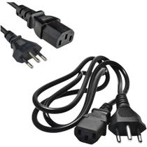 Cabo de Força Energia ATX 1,8 Metros 3 PINOS Tripolar Padrão Novo TV Monitor Air Fryer Cabo de Força Energia ATX 1,8 Metros 3 PINOS Tripolar Padrão Novo TV Monitor Air Fryer