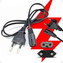 Cabo de Força Energia Bipolar Tipo 8 Rádio Tv Impressora PS4 PS3 PS2 Game Monitor Notebook