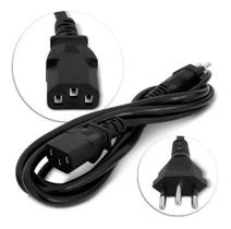 Cabo De Força Energia Tripolar P/ Fonte Monitor Pc Padrão Br Cabo De Força Energia Tripolar P/ Fonte Monitor Pc Padrão Br