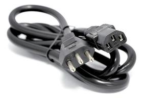 Cabo De Força Padrão Novo Ac Pc Monitor 3 Pinos 1.2m 10a Preto
