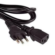 Cabo de Força para Pc Fonte Tv 3 Pinos - 10A 2P+T Flexível