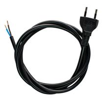 Cabo de Força PVC Fio 2 x 1,5 mm com Tomada 2P Cor Preto MarGirius