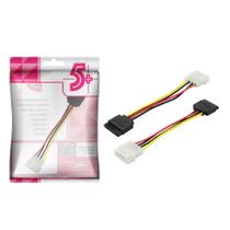 Cabo De Força Sata 15cm Molex 4 Pinos Pix Pc-stf015