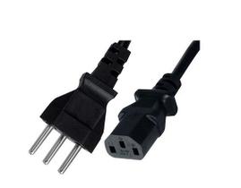 Cabo de Força Tripolar 0,75MM 10A P/ Fonte Monitor Pc 1,5m Cabo de Força Tripolar 0,75MM 10A P/ Fonte Monitor Pc 1,5m