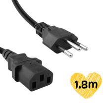 Cabo De Força Tripolar 1.8 Metros ATX Energia PC Impressora Monitor