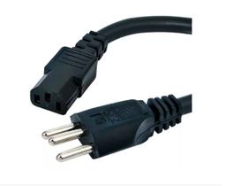 Cabo de força tripolar 10a 3 metros 110v/220v kit 3 cabos
