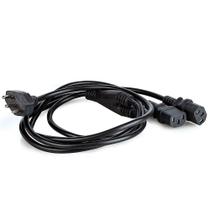 Cabo de Força Tripolar 3 Metros Y 1 Macho e 2 Fêmeas - Preto Cabo de Força Tripolar 3 Metros Y 1 Macho e 2 Fêmeas - Preto