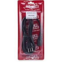 Cabo de forca tripolar 3m p/ pc / monitor force line Cabo de forca tripolar 3m p/ pc / monitor force line