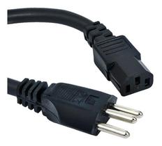 Cabo De Força Tripolar 3x0,75mm 10A Padrão Novo Pc Fonte Monitor 1,20m