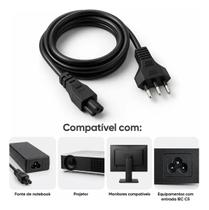 Cabo De Força Tripolar Iec C5 Tipo Mickey Para Monitor Pc Impressora 1,5m Padrão Brasil Bivolt 110v 220v Cabo Energia Computador Reforçado Cabo De Força Tripolar Iec C5 Tipo Mickey Para Monitor Pc Impressora 1,5m Padrão Brasil Bivolt 110v 220v Cabo Energia Computador Reforçado