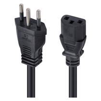 Cabo De Força Tripolar Para Fonte 3x0,75 Mm 250v - 0,5m (10 Un) - PC / 10 Cabo De Força Tripolar Para Fonte 3x0,75 Mm 250v - 0,5m (10 Un) - PC / 10