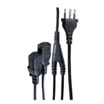 Cabo De Força Tripolar Y 3 Pinos 1,80 Metros Para Computador Cabo De Força Tripolar Y 3 Pinos 1,80 Metros Para Computador