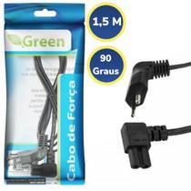 Cabo de força tv radio gravador tipo 8 bipolar 1,5m 90 graus nas duas pontas Cabo de força tv radio gravador tipo 8 bipolar 1,5m 90 graus nas duas pontas