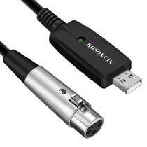 Cabo de gravação HOSONGIN XLR fêmea para USB macho 3m Cabo de gravação HOSONGIN XLR fêmea para USB macho 3m