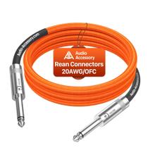 Cabo de guitarra AA, ACESSÓRIO DE ÁUDIO, reforçado com Kevlar, 2m, laranja neon