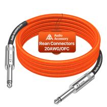 Cabo de guitarra AA, ACESSÓRIO DE ÁUDIO, reforçado com Kevlar, 6 m, laranja neon