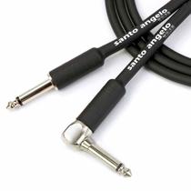 Cabo de Guitarra ANGEL 0,30MM Conector P10/P10 90º 25FT 7,62 Metros Preto