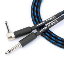 Cabo De Guitarra Angel Tx 0,30 Mm Comector P10/p10 90º 15ft 4,57 Metros Textil