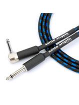 Cabo De Guitarra Angel Tx 0,30 Mm Conector P10/p10 90º 20ft 6,10 Metros Textil