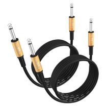 Cabo de guitarra Augioth GC-11 3m preto, pacote com 2 unidades para Stage Electric
