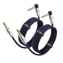 Cabo de guitarra Augioth GC-15 3m, pacote com 2, baixo elétrico preto/azul