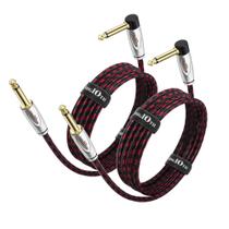 Cabo de guitarra Augioth GC-15 3m, pacote com 2 unidades, baixo para instrumentos elétricos