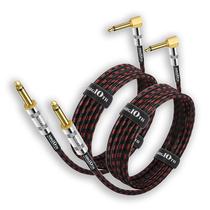 Cabo de guitarra Augioth, pacote com 2 pés, cabo de baixo para instrumentos elétricos
