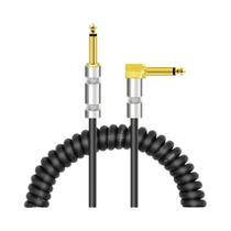 Cabo De Guitarra Curvado Banho De Ouro Com Conectores TS De Ângulo Reto De 1/4 De Polegada, Cabo De Guitarra Curvado Banho De Ouro Com Conectores TS De Ângulo Reto De 1/4 De Polegada,