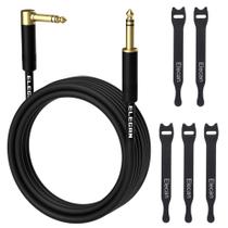 Cabo de guitarra Elecan 1/4" TRS de 23 m banhado a ouro em ângulo reto Cabo de guitarra Elecan 1/4" TRS de 23 m banhado a ouro em ângulo reto
